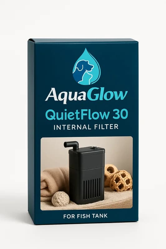 AquaGlow QuietFlow 30 Internal Filter for Fish Tank