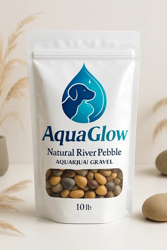AquaGlow Natural River Pebble Aquarium Gravel (10 lb)