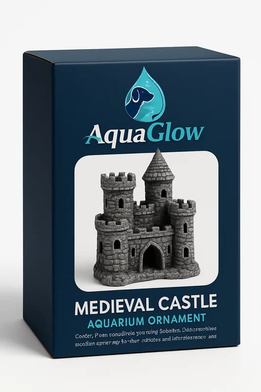 AquaGlow Medieval Castle Aquarium Ornament