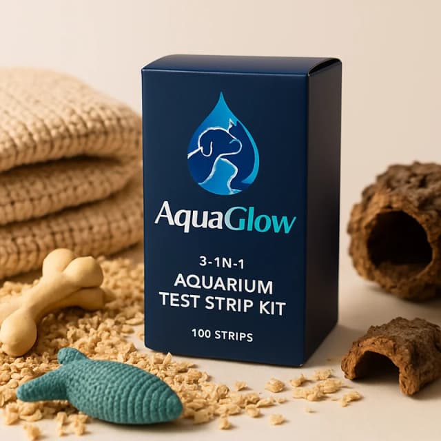 AquaGlow 5-in-1 Aquarium Test Strip Kit (100 strips)