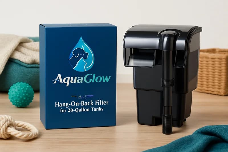 AquaGlow Hang-On-Back Filter for 20-Gallon Tanks