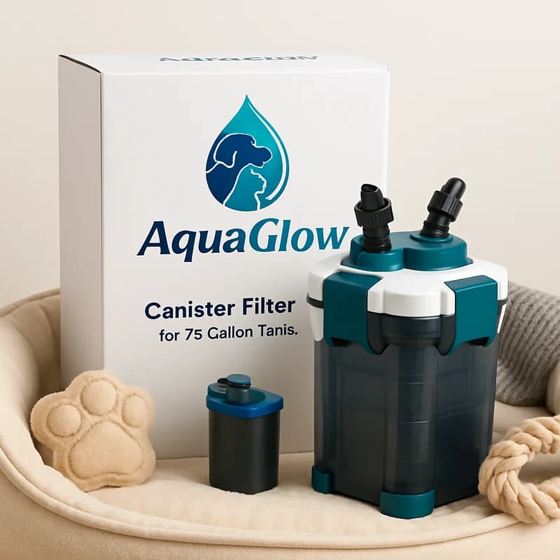 AquaGlow Canister Filter for 75-Gallon Tanks