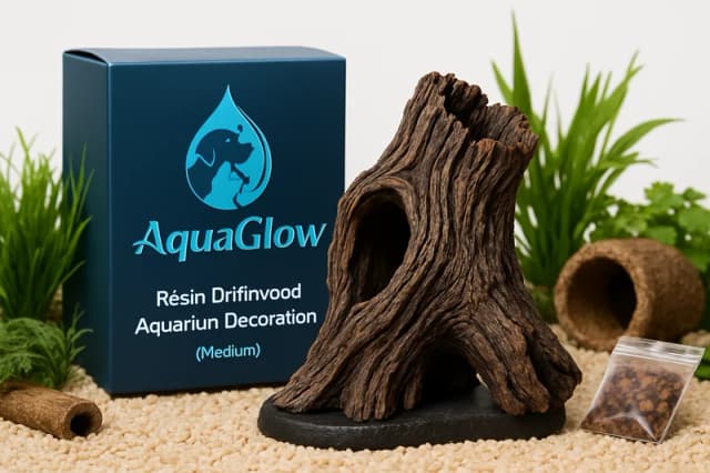 AquaGlow Resin Driftwood Aquarium Decoration (Medium)