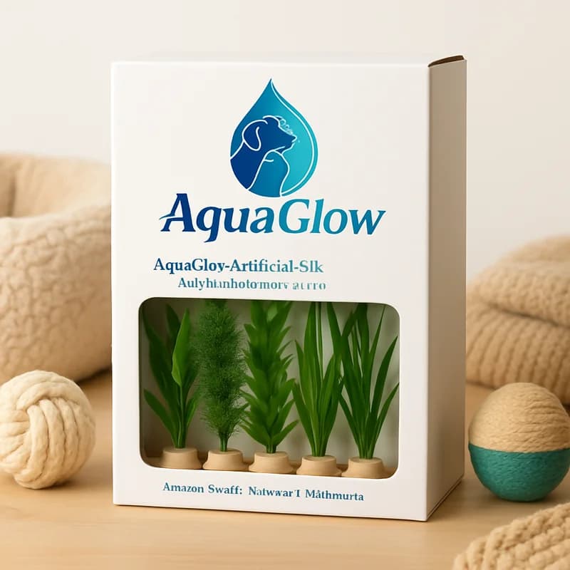 AquaGlow Artificial Silk Aquarium Plants — 5-Pack