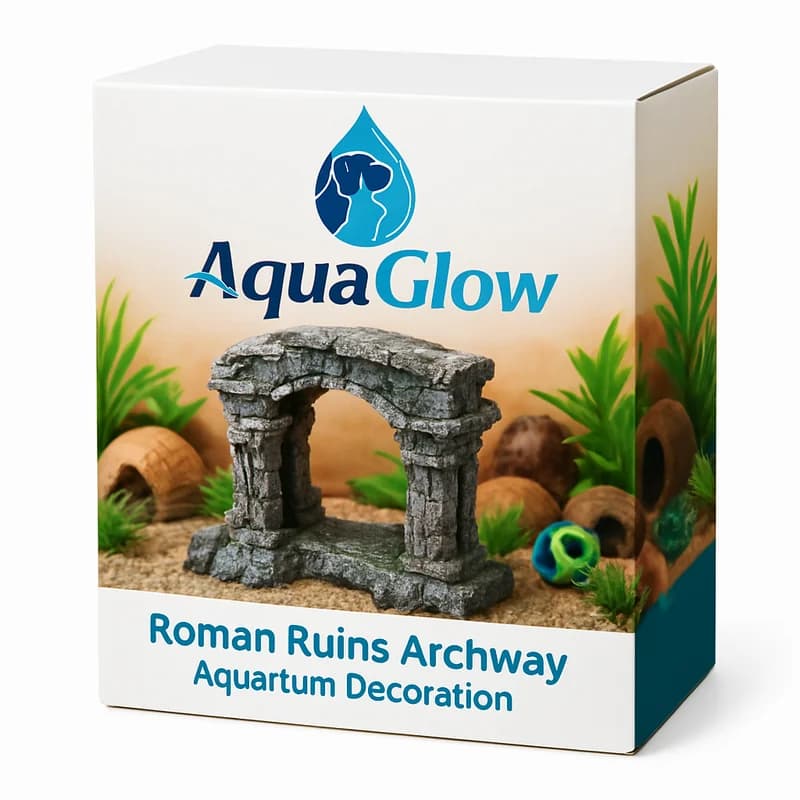 AquaGlow Roman Ruins Archway Aquarium Decoration
