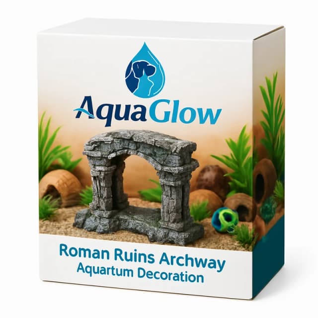 AquaGlow Roman Ruins Archway Aquarium Decoration