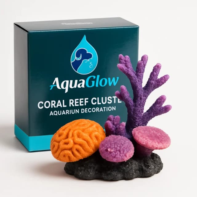 AquaGlow Coral Reef Cluster Aquarium Decoration