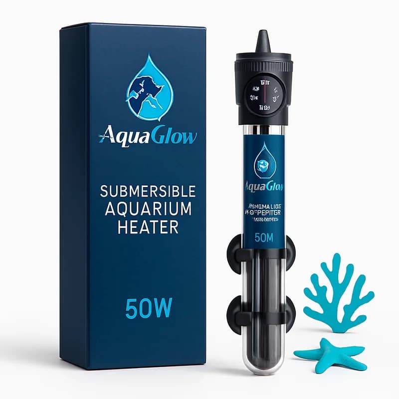 AquaGlow Submersible Aquarium Heater 50W