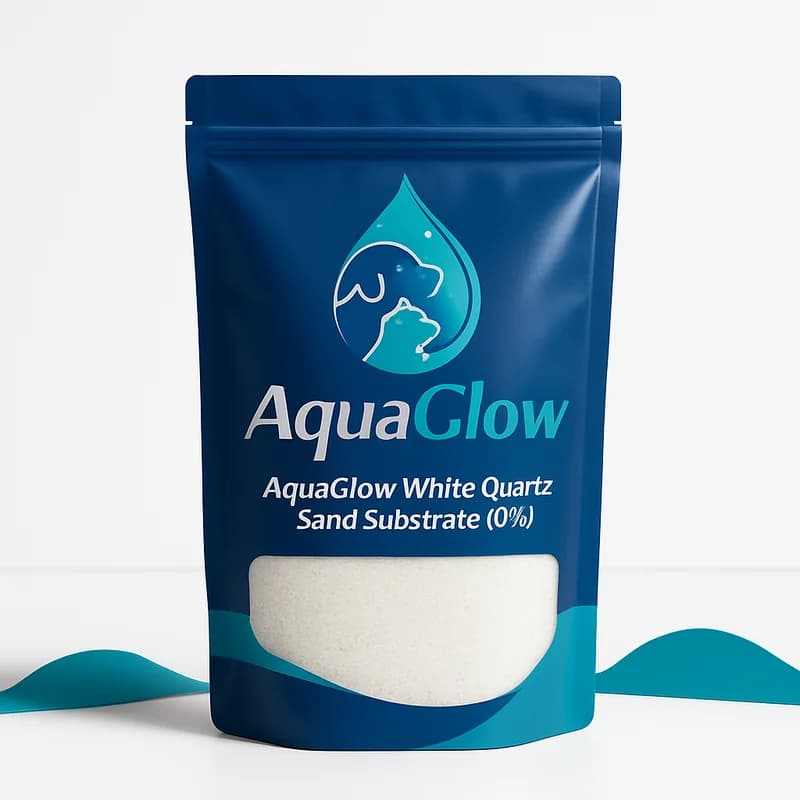 AquaGlow White Quartz Sand Substrate (10 lb)