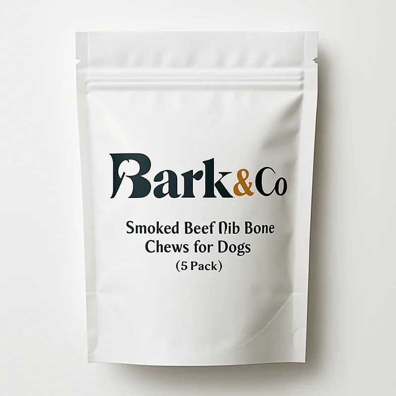 Bark and Co Smoked Beef Rib Bone Chews for Dogs (3-pack)