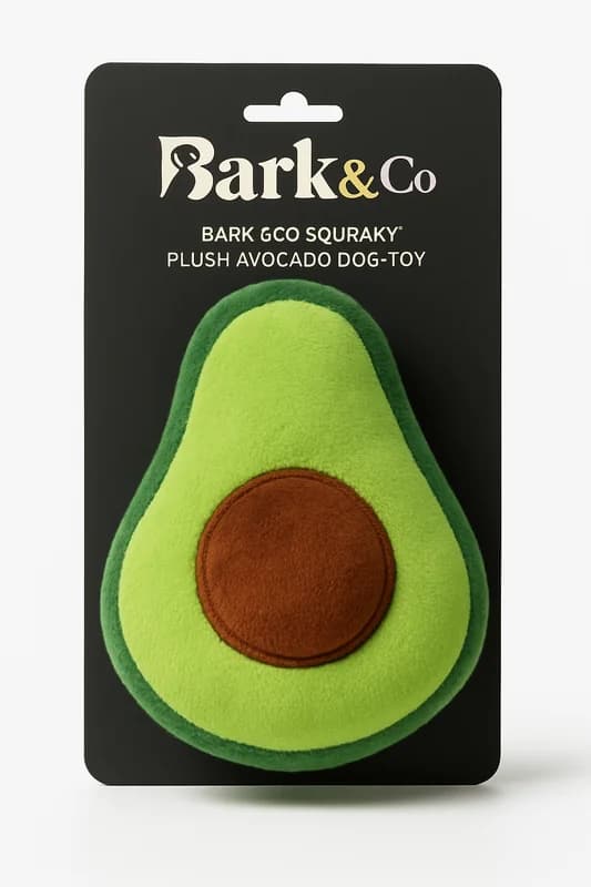 Bark & Co Squeaky Plush Avocado Dog Toy
