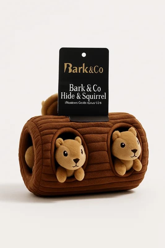 Bark & Co Hide-a-Squirrel Plush Puzzle Dog Toy