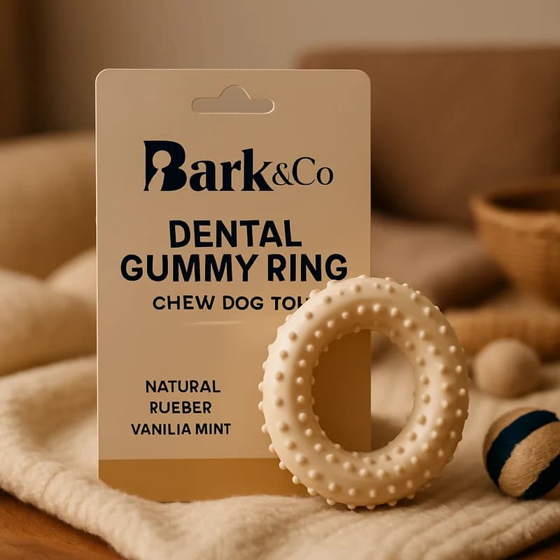 Bark & Co Dental Gummy Ring Chew Dog Toy