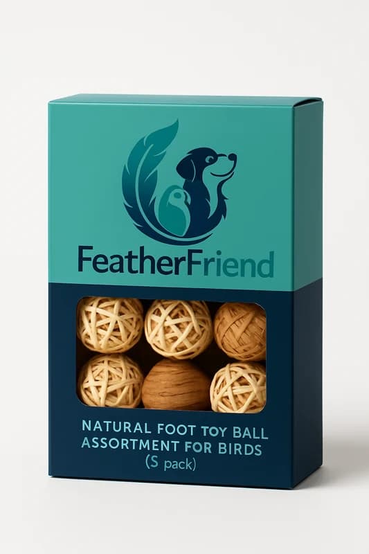 FeatherFriend Natural Foot Toy Ball Assortment for Birds (5-pack)