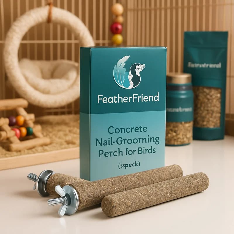 FeatherFriend Concrete Nail-Grooming Perch for Birds (2-pack)