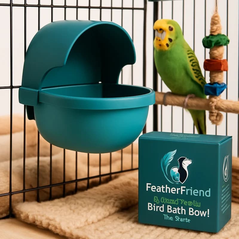 FeatherFriend Clip-On Hanging Bird Bath Bowl for Cages