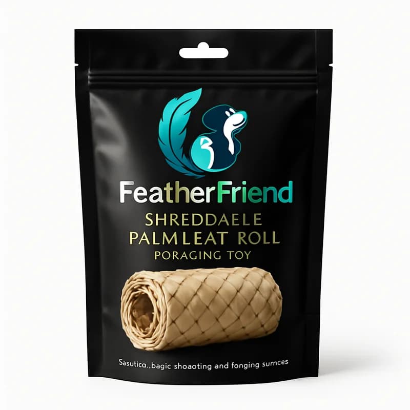 FeatherFriend Shreddable Palm Leaf Roll Foraging Toy
