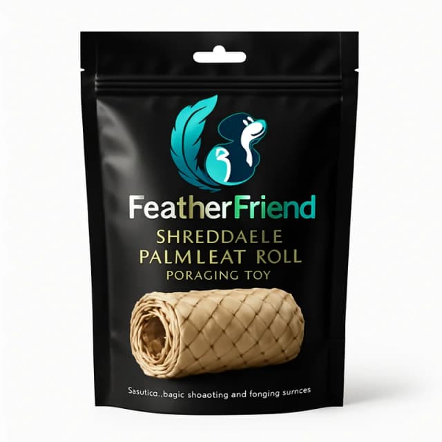 FeatherFriend Shreddable Palm Leaf Roll Foraging Toy