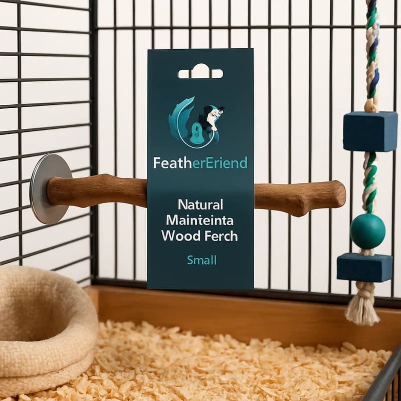 FeatherFriend Natural Manzanita Wood Perch Small