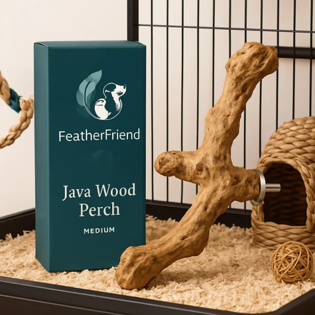 FeatherFriend Java Wood Perch Medium