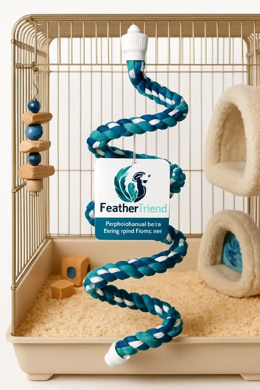 FeatherFriend Rope Boing Spiral Perch 24"
