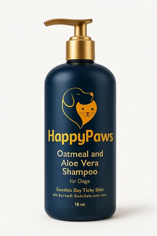 HappyPaws Oatmeal and Aloe Vera Shampoo for Dogs (16 oz)