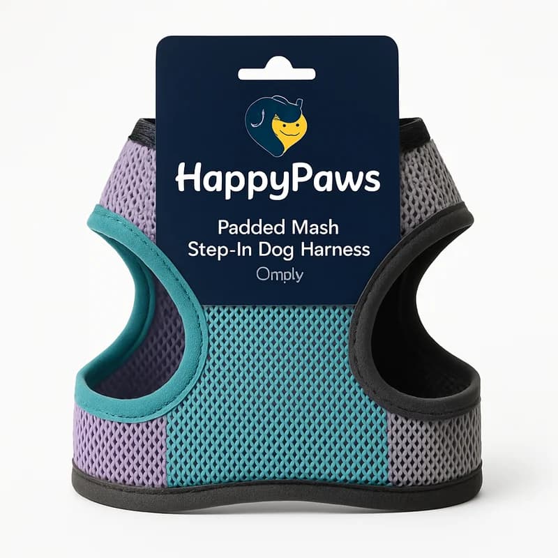 HappyPaws Padded Mesh Step-In Dog Harness (Small)