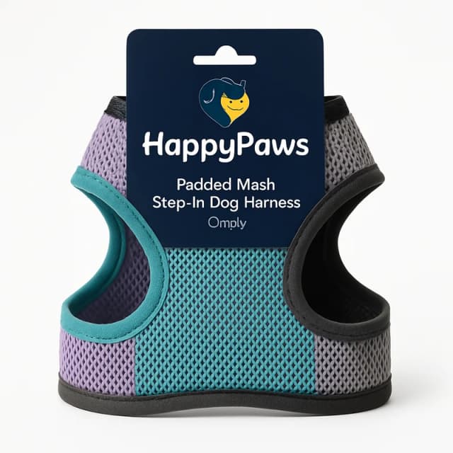 HappyPaws Padded Mesh Step-In Dog Harness (Small)