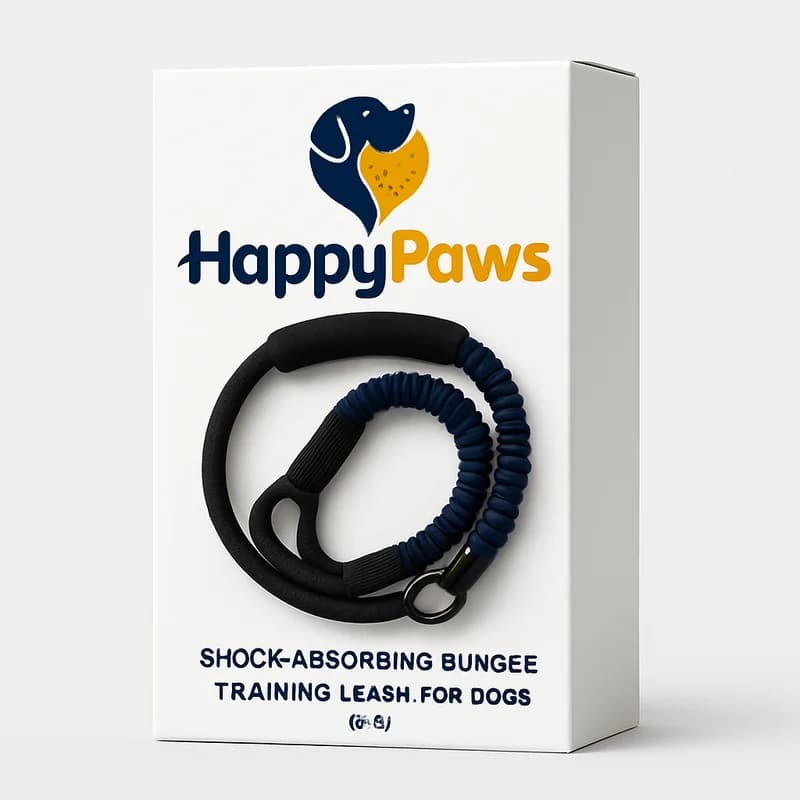 HappyPaws Shock-Absorbing Bungee Training Leash for Dogs (6 ft)