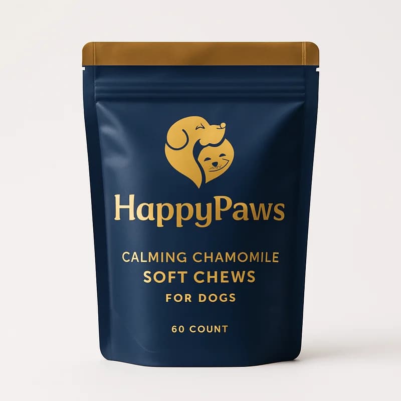 HappyPaws Calming Chamomile Soft Chews for Dogs (60 count)