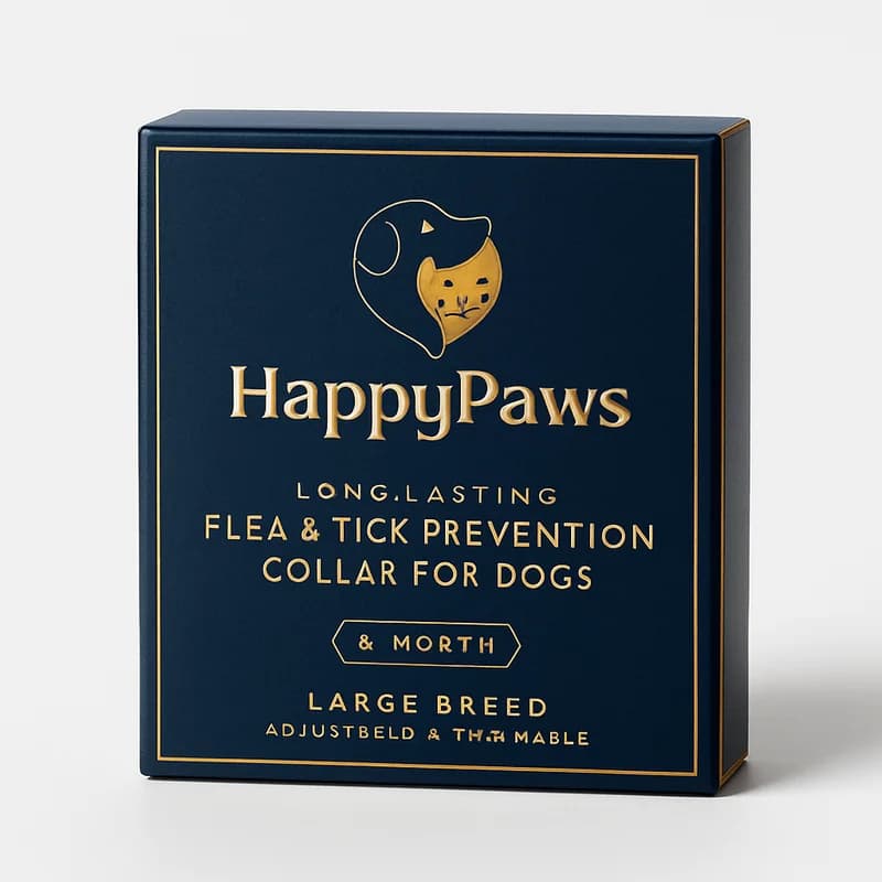 HappyPaws Long-Lasting Flea & Tick Prevention Collar for Dogs (8-month)