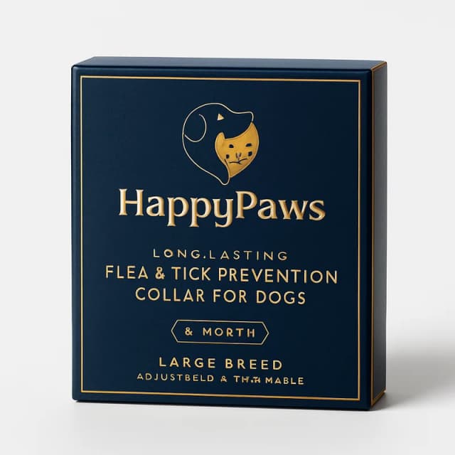 HappyPaws Long-Lasting Flea & Tick Prevention Collar for Dogs (8-month)