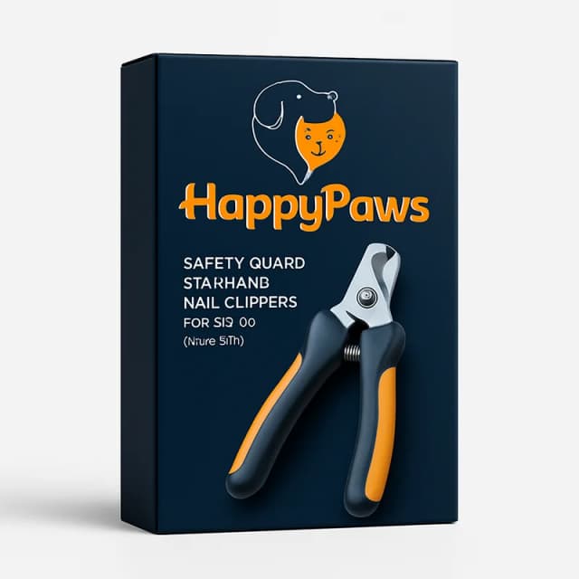 HappyPaws Safety Guard Stainless Nail Clippers for Dogs (Medium)