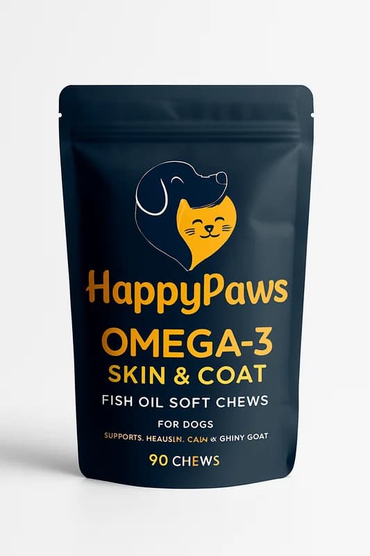 HappyPaws Omega-3 Skin and Coat Fish Oil Soft Chews for Dogs (90 count)