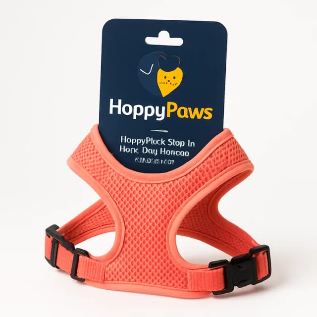 HappyPaws Step-In Mesh Dog Harness (Small, Coral)