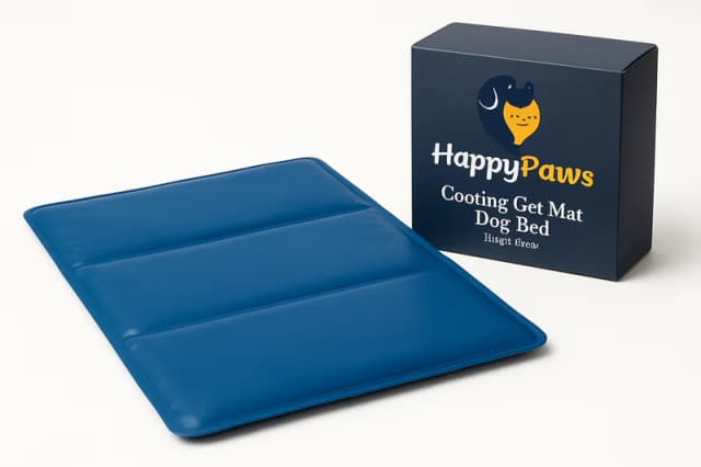 HappyPaws Cooling Gel Mat Dog Bed (Large, Blue)