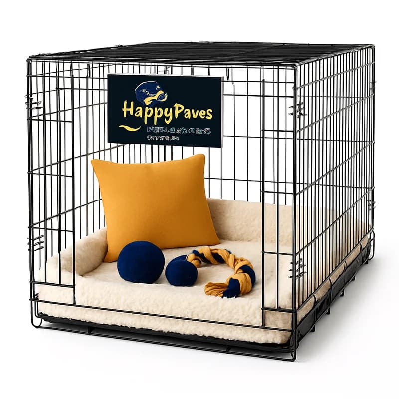 HappyPaws Wire Collapsible Dog Crate 42" (Large)