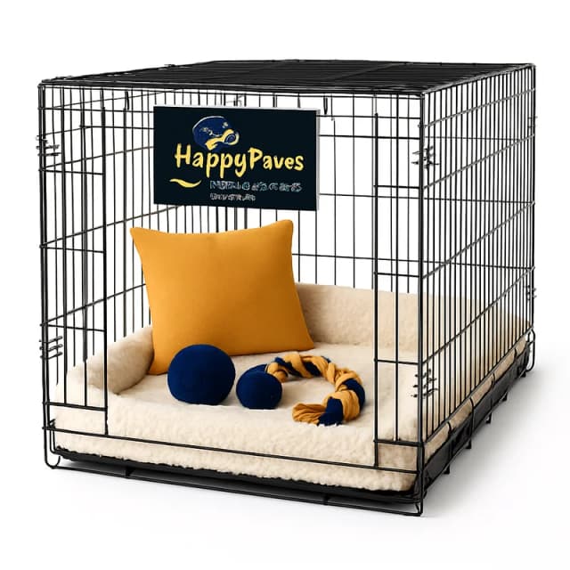 HappyPaws Wire Collapsible Dog Crate 42" (Large)