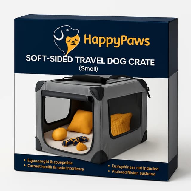 HappyPaws Soft-Sided Travel Dog Crate (Small)