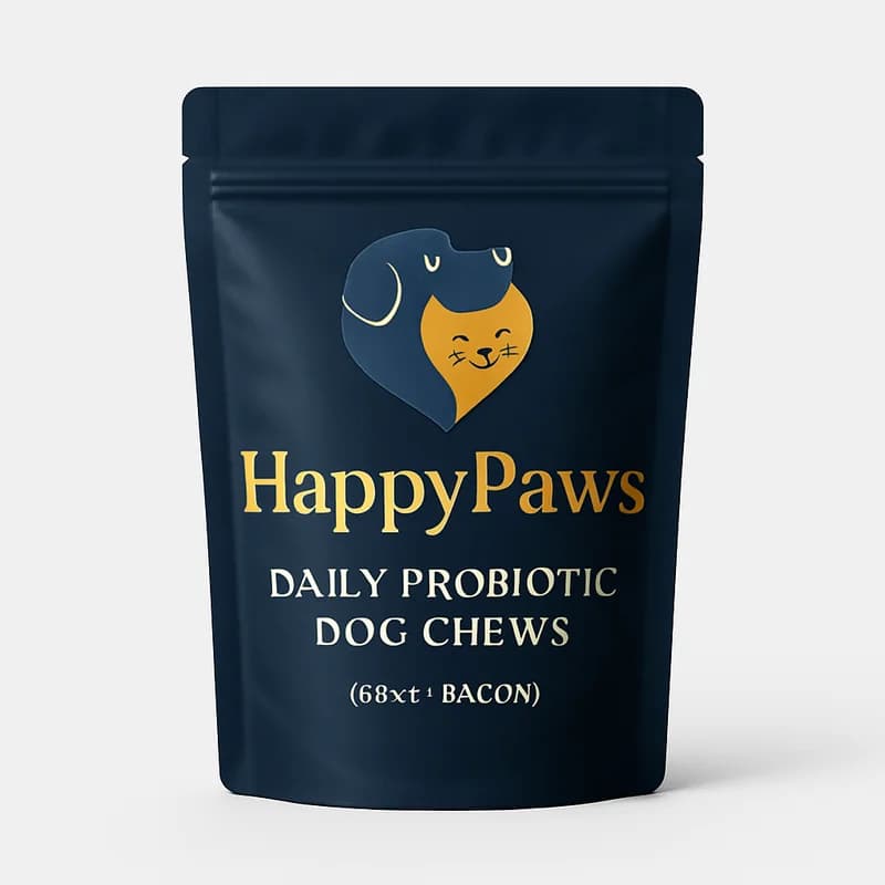 HappyPaws Daily Probiotic Dog Chews (60 ct, Bacon)