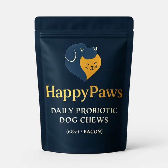 HappyPaws Daily Probiotic Dog Chews (60 ct, Bacon)