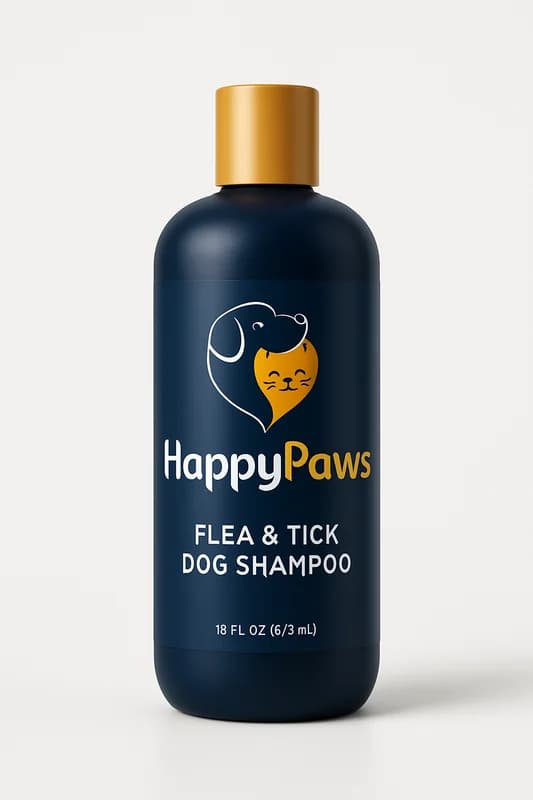 HappyPaws Flea & Tick Dog Shampoo (16 oz)