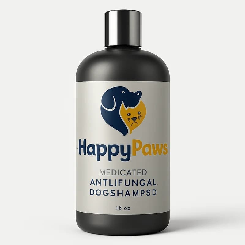 HappyPaws Medicated Anti-Fungal Dog Shampoo (16 oz)