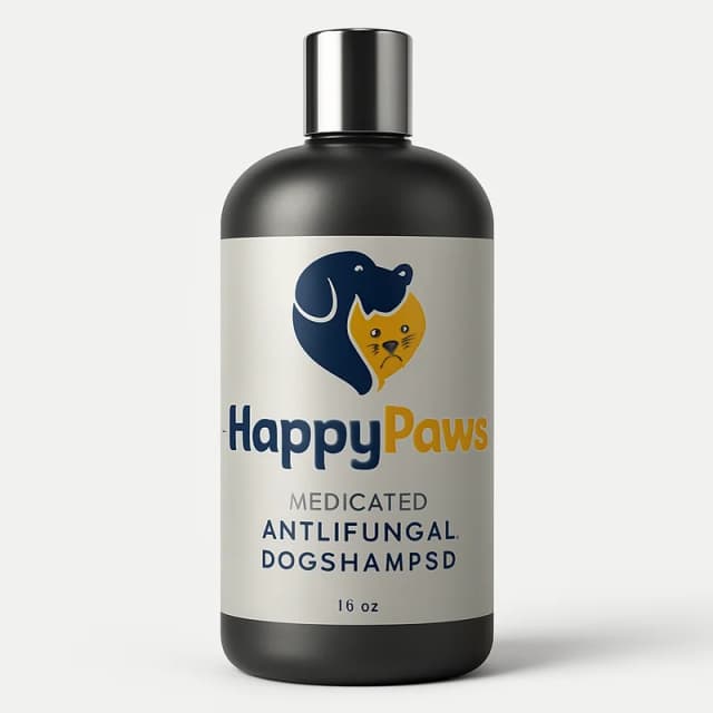 HappyPaws Medicated Anti-Fungal Dog Shampoo (16 oz)