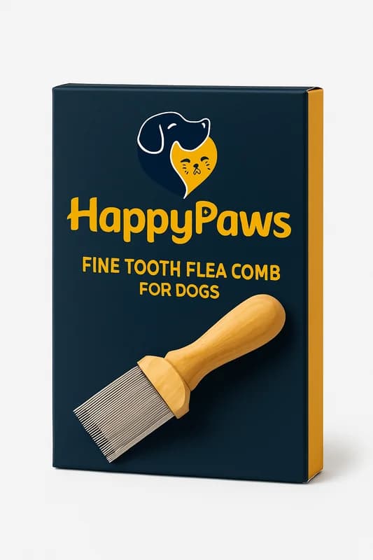HappyPaws Fine-Tooth Flea Comb for Dogs (One Size)