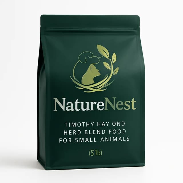 NatureNest Timothy Hay and Herb Blend Food for Small Animals (5 lb)