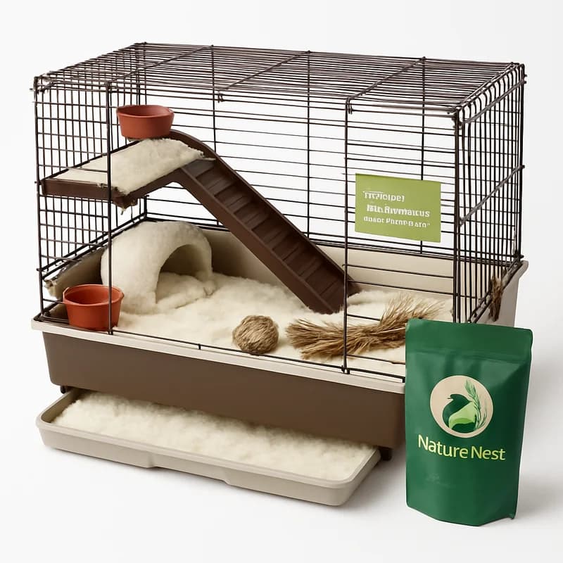 NatureNest 2-Level Habitat Cage for Guinea Pigs and Rabbits (40 inch)