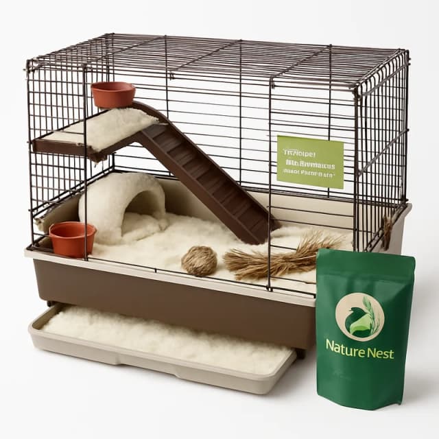 NatureNest 2-Level Habitat Cage for Guinea Pigs and Rabbits (40 inch)