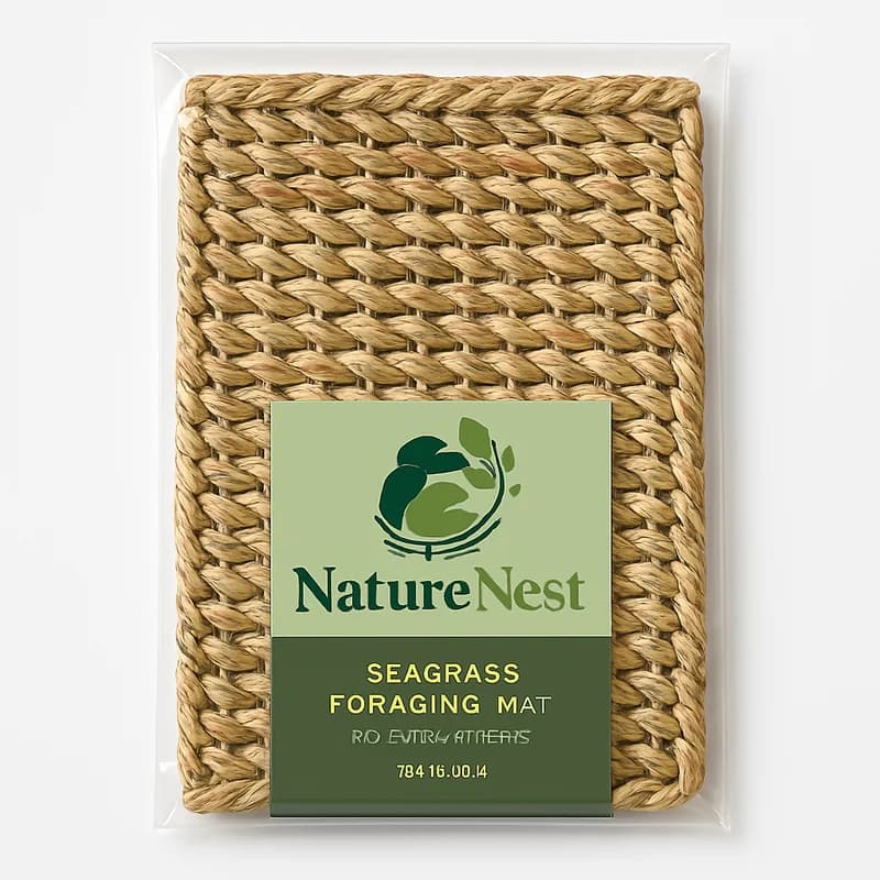 NatureNest Seagrass Foraging Mat for Small Animals (12x18 inch)