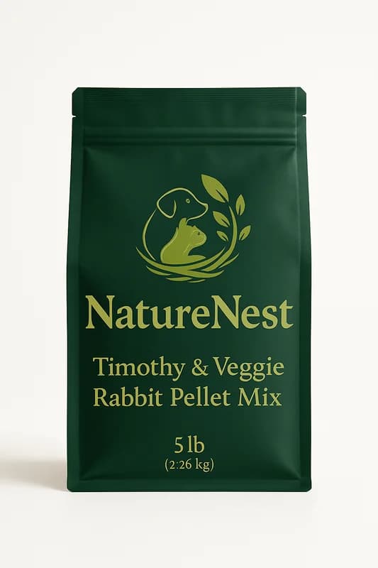 NatureNest Timothy & Veggie Rabbit Pellet Mix (5 lb)